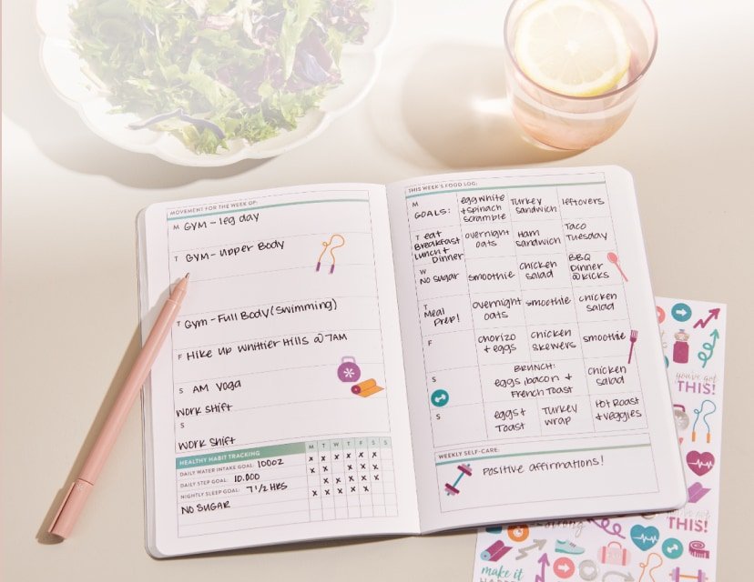 overhead view of softbound planner